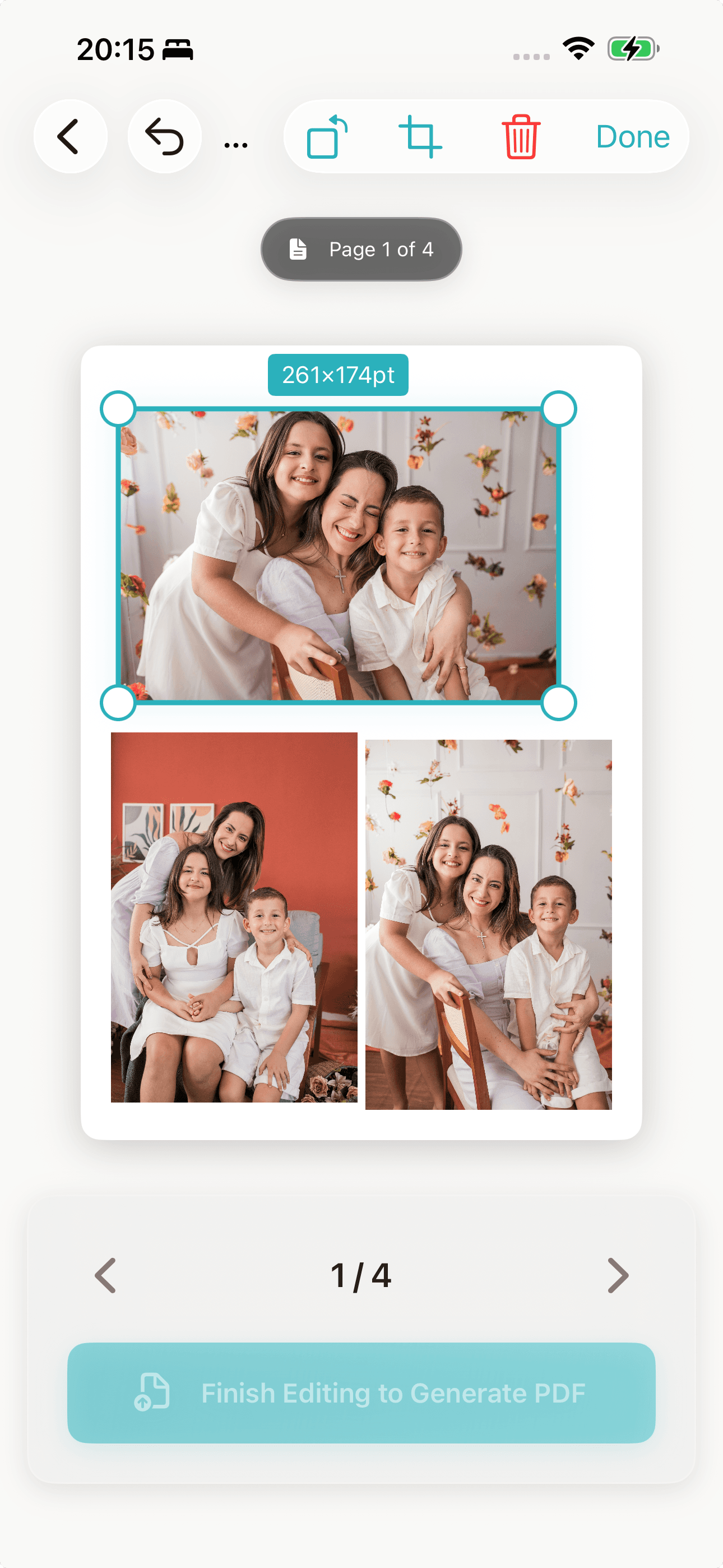 Layout preview screen